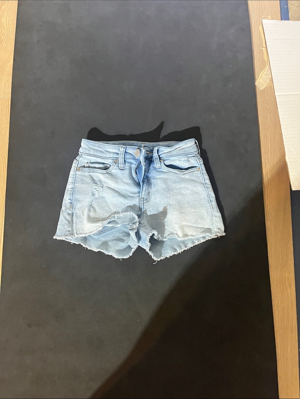 SO Light Blue Distressed Denim Shorts